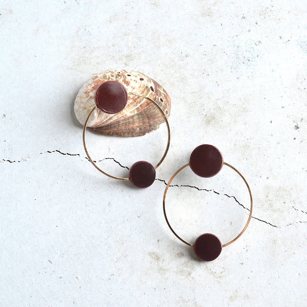 leather pierce/earring 《Suikyo》2color | TO DAY'S BOUTIQUE