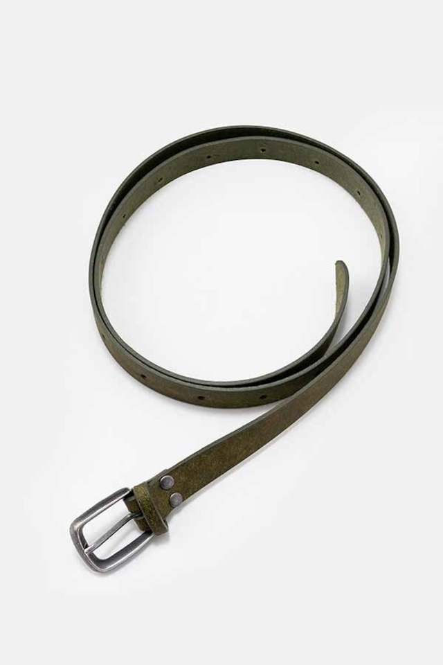 DIGAWEL / LEATHER BELT(OLIVE)