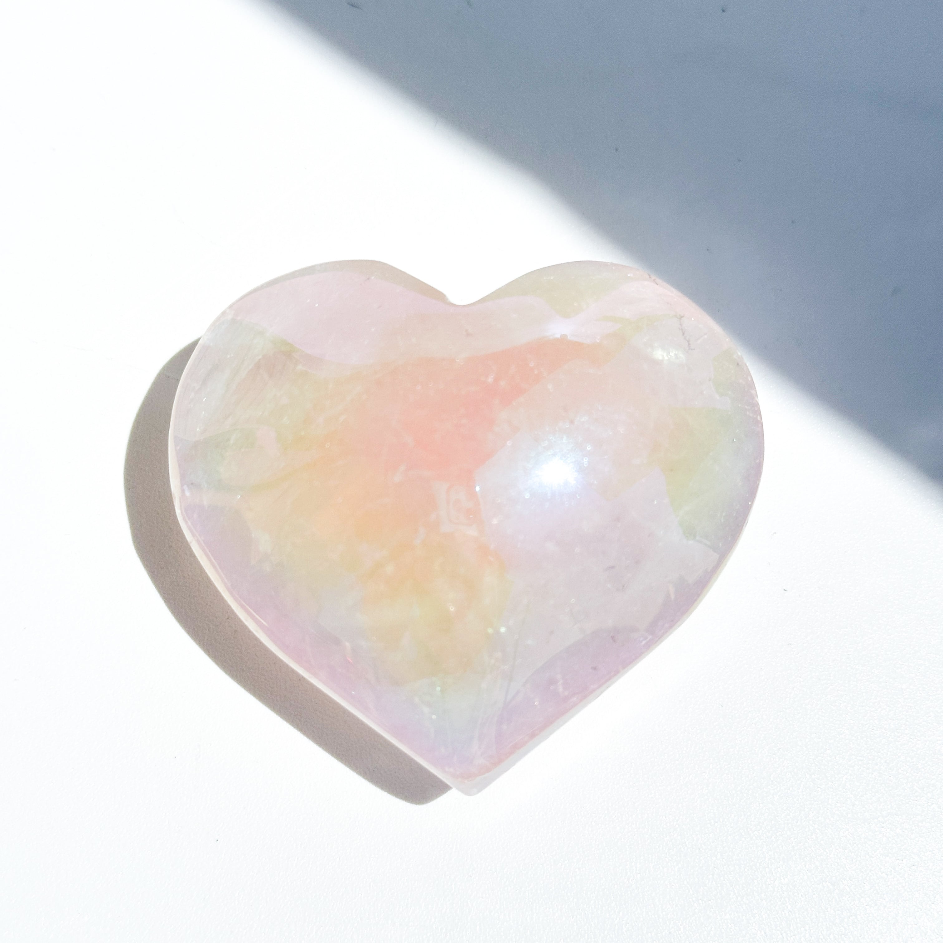♡エンジェルオーラローズクォーツ ハート91♡ Angel Aura Rose Quartz