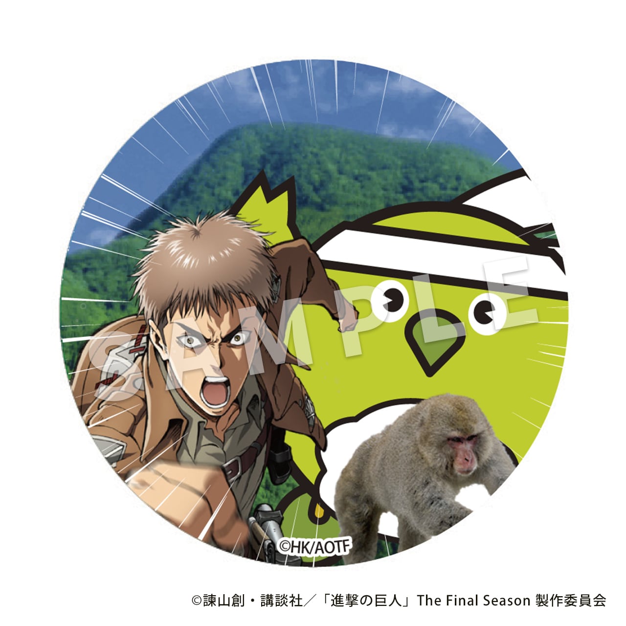 進撃の巨人』おんせん県おおいた 缶バッジ ジャン | hyappyo Official Shop