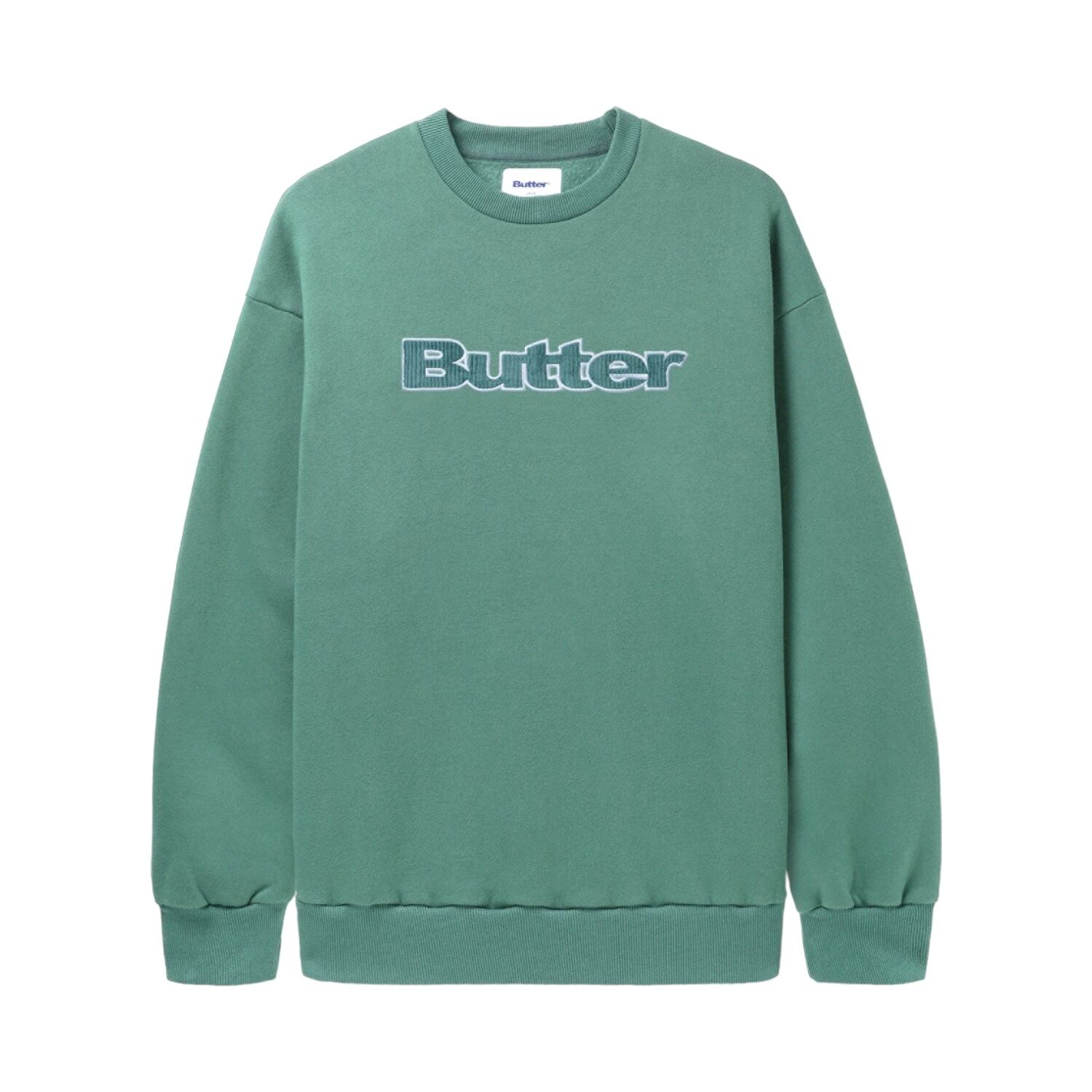 BUTTER GOODS【Cord Logo Crewneck Sweatshirt - Green】