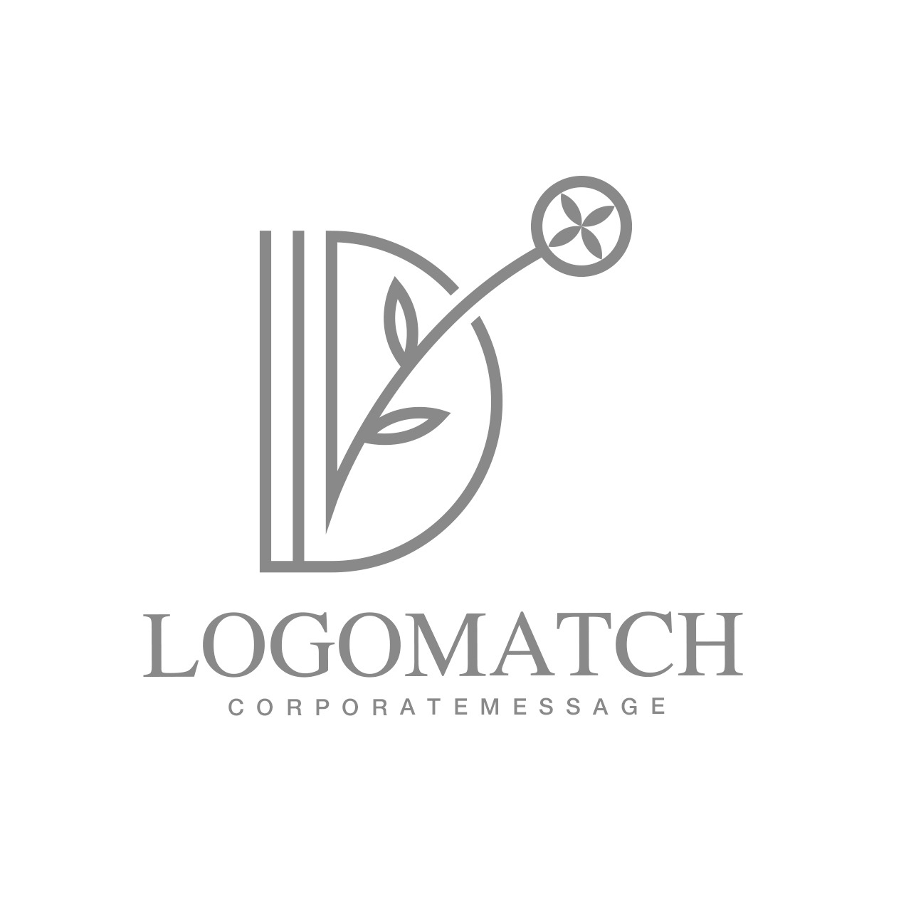 花を飾るDのロゴ