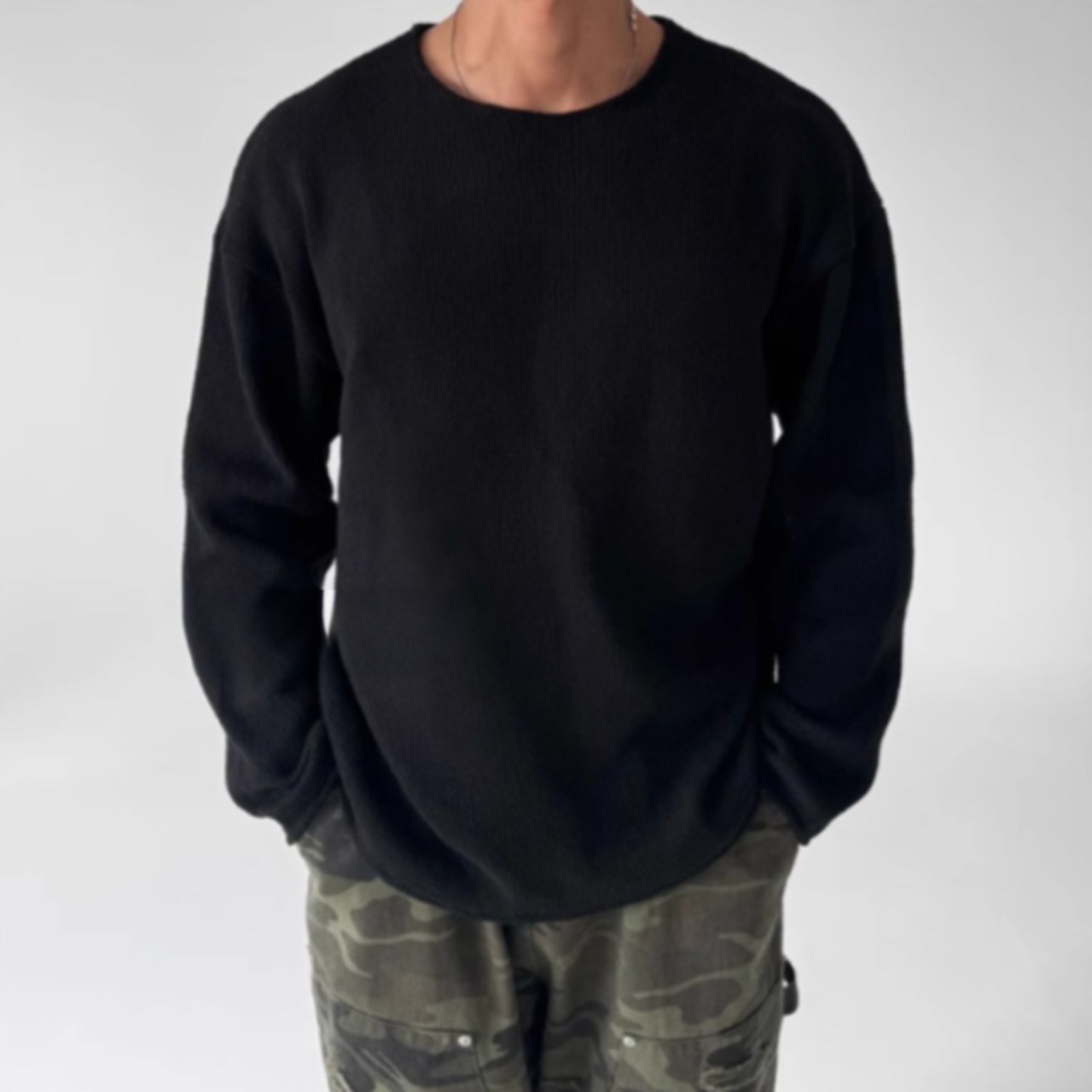 ミックスカラーリラックスニット　0892