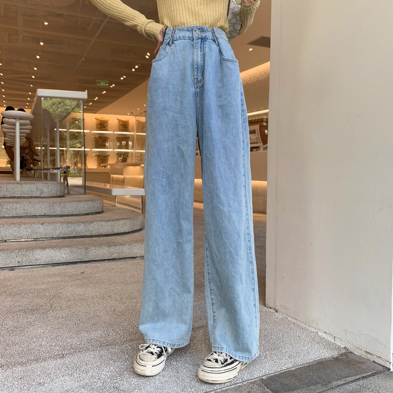 サマージーンズ ハイウェストウェストルーズパンツ 夏物 6Du_Shop_Women61725578728