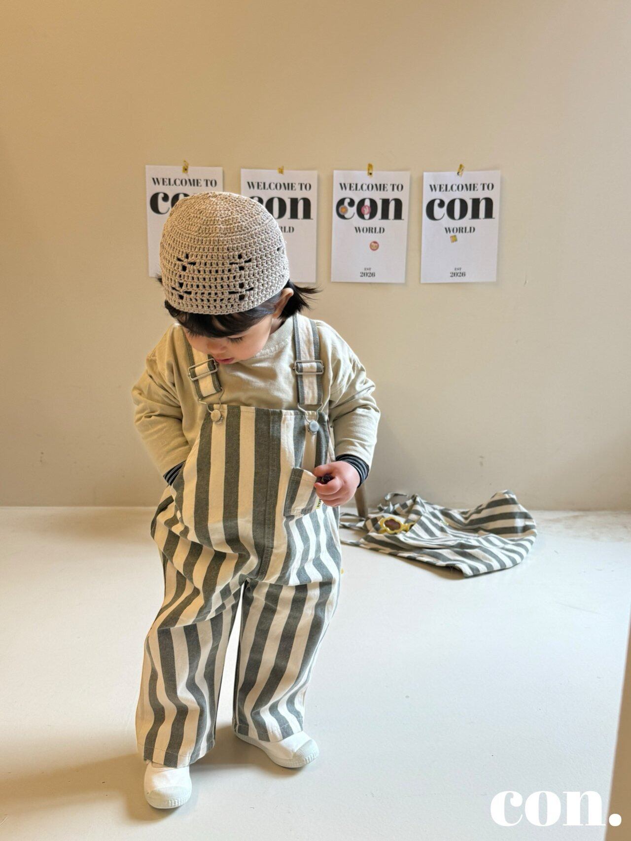 新作即納◆88-107 ストライプオーバーオール-con.