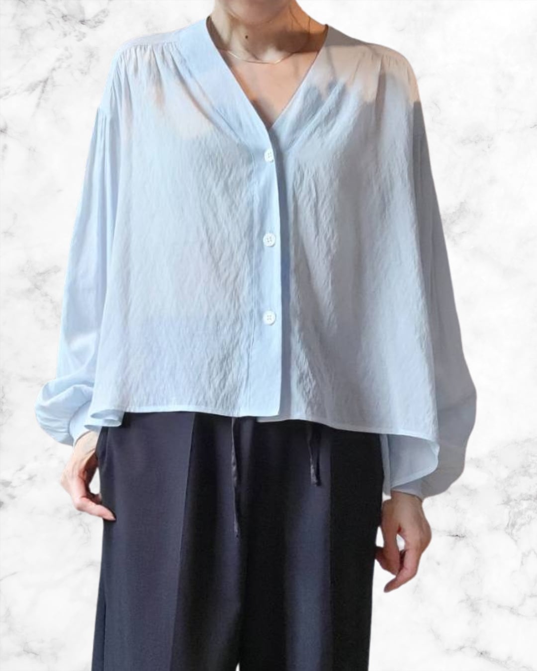 楊柳シフォンVカーデ 80268372 Dignite collier ディニテコリエ 6月中旬入荷予定 4月展示会