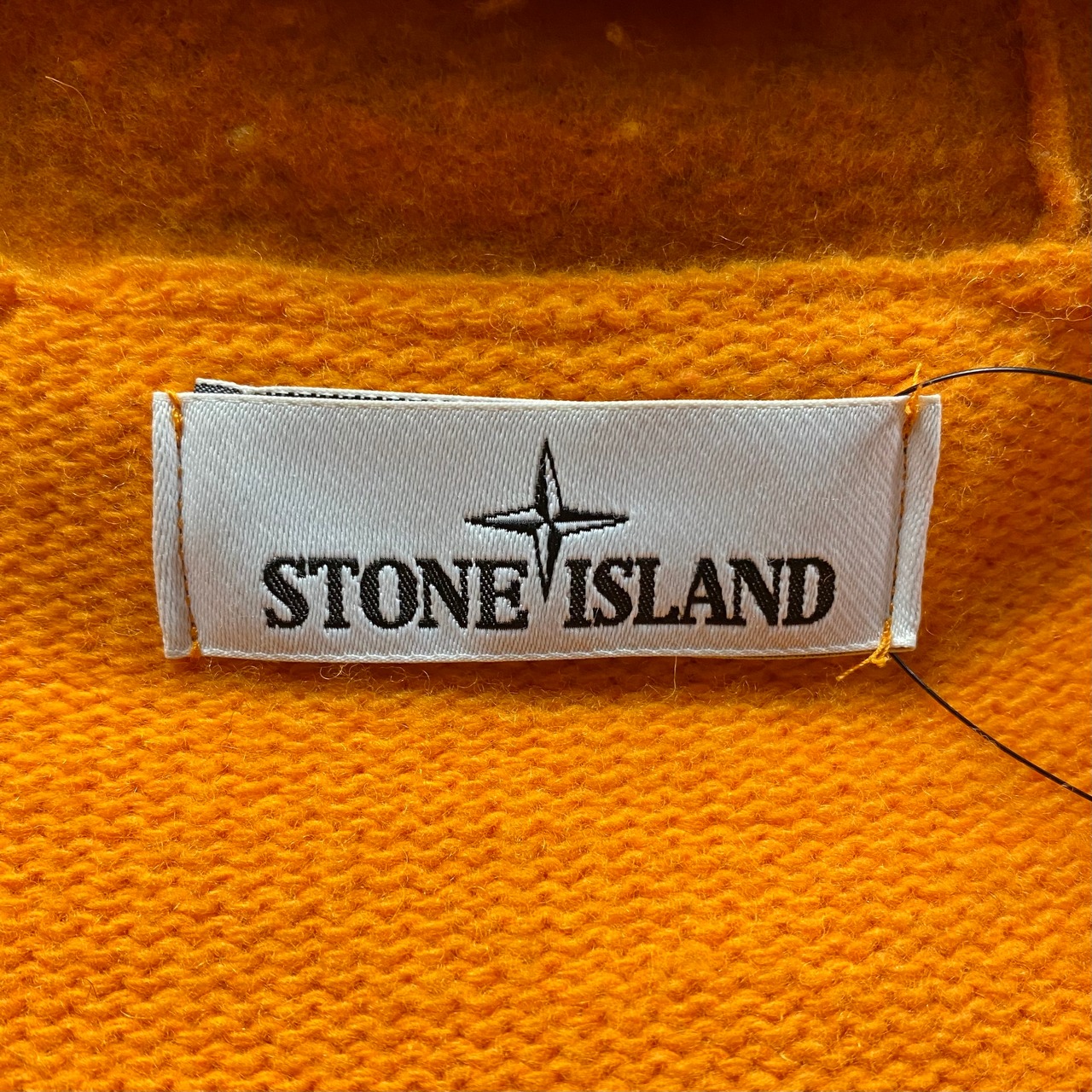 STONE ISLAND orange knit parka