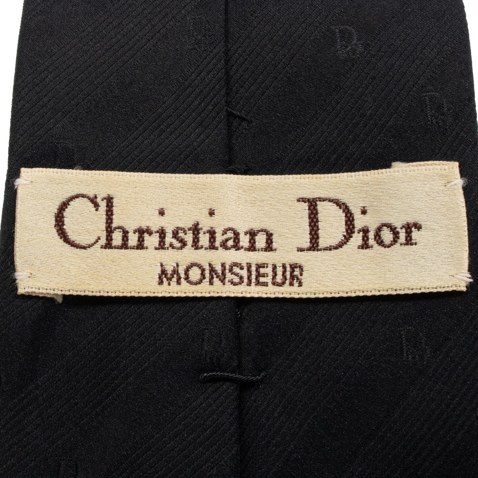 送料無料 ディオール ネクタイ レギュラータイ ジャガード シルク 黒