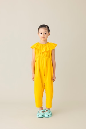 【24SS】folkmade（フォークメイド）light shell coverall bright yellow (S90/100/110/120)オールインワン　