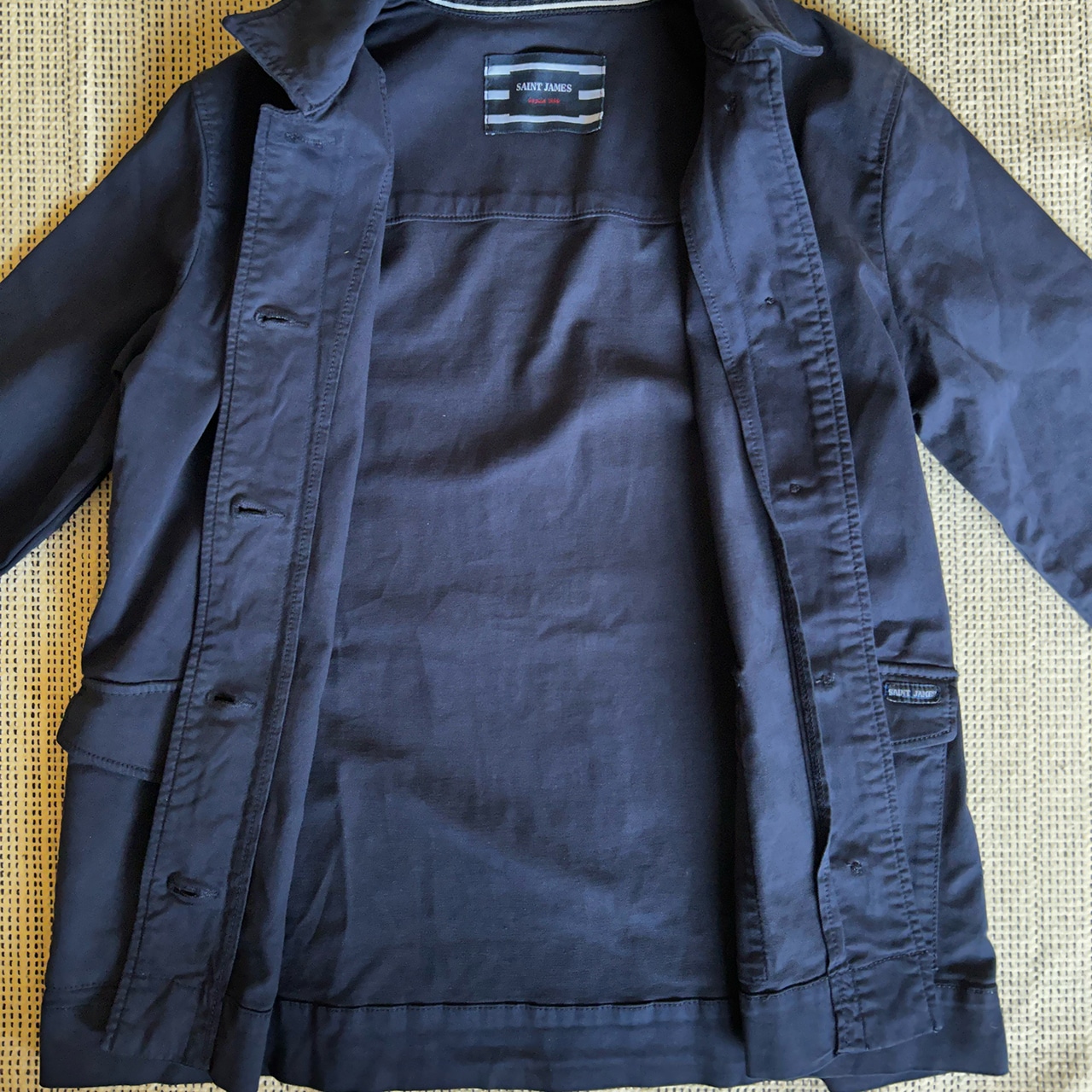 Saint James Navy Canvas Jacket Used 中古