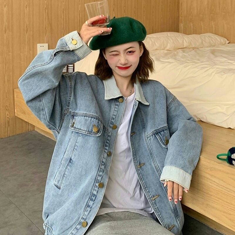 コーデュロイジャケット スプリングオータムルーズトップス ストリート 春物 秋物 ステッチ スーパーモール49097846469