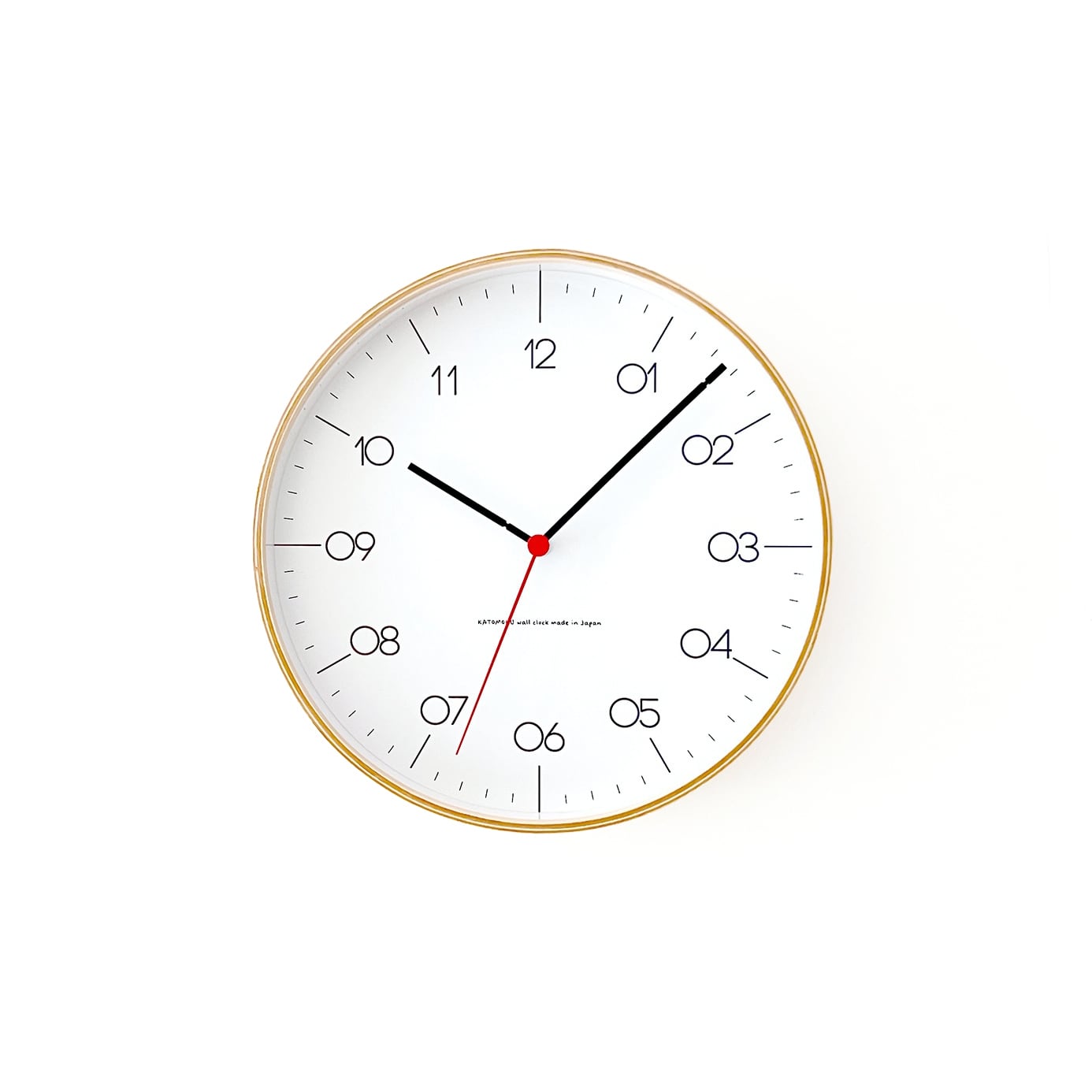 KATOMOKU plywood clock 24 ナチュラル km-150NAS 掛け時計 SKP