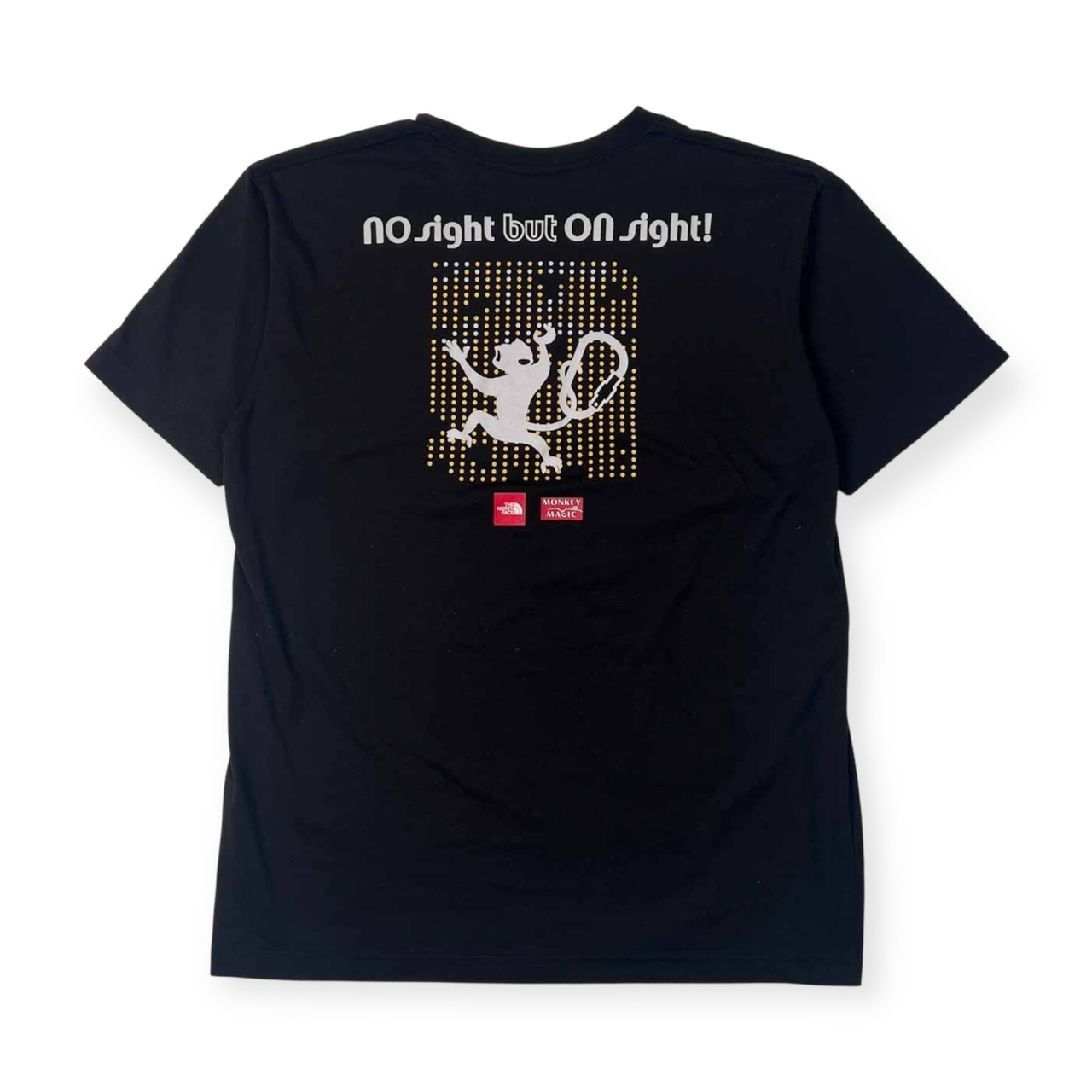 THE NORTH FACE×MONKEY MAGIC ノースフェイス TEK TEE バックプリント デザイン 半袖 Tシャツ XL/ブラック メンズ