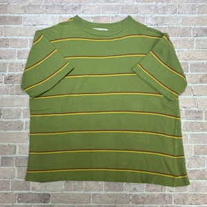 Ⓚ1970's Sears GREEN BORDER T-SHIRT