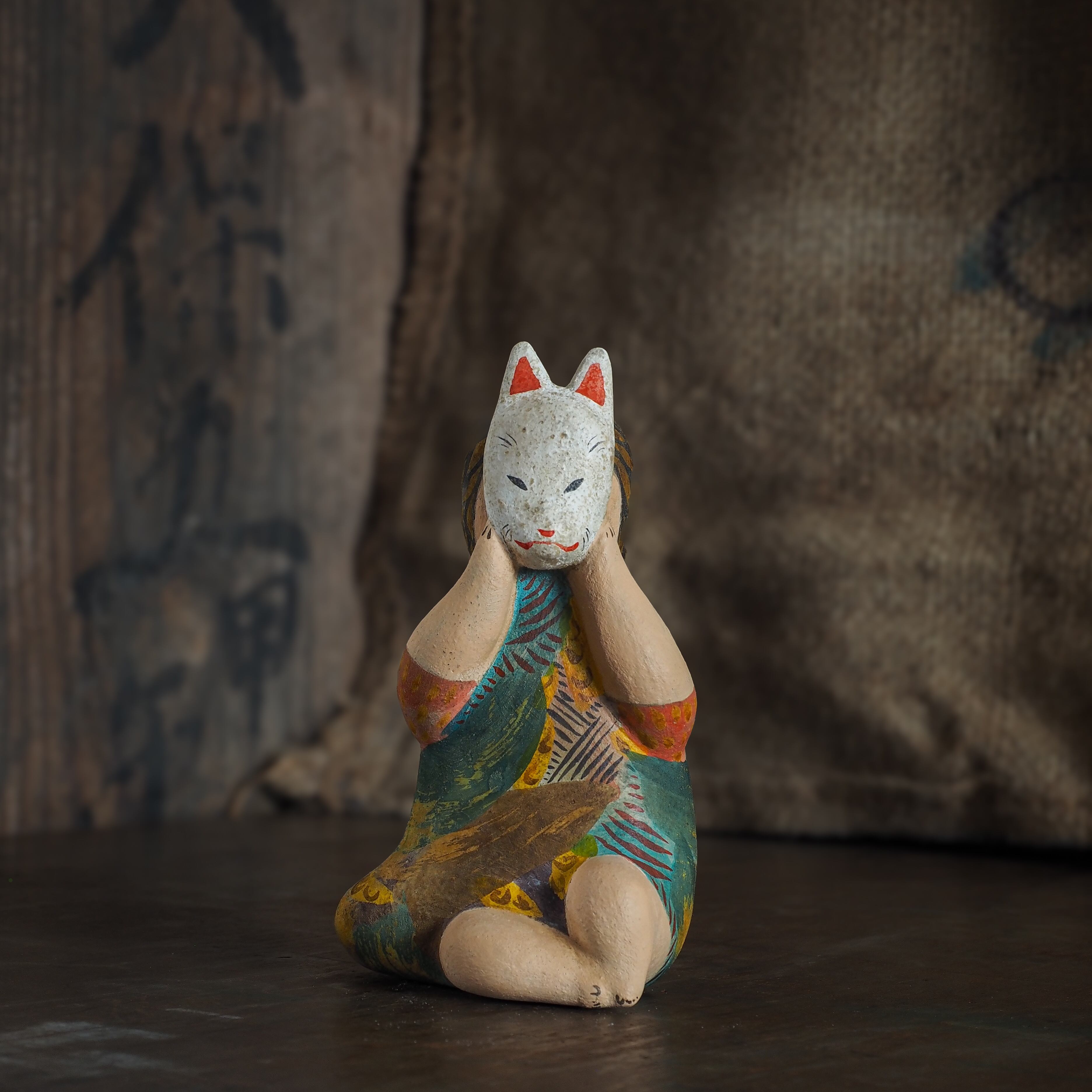 人形作家ハヤシダイスケさん『仏様のぬいぐるみ』 これも最近作った、なんだろう… (sold) #daisukehayashiart #dh土人形