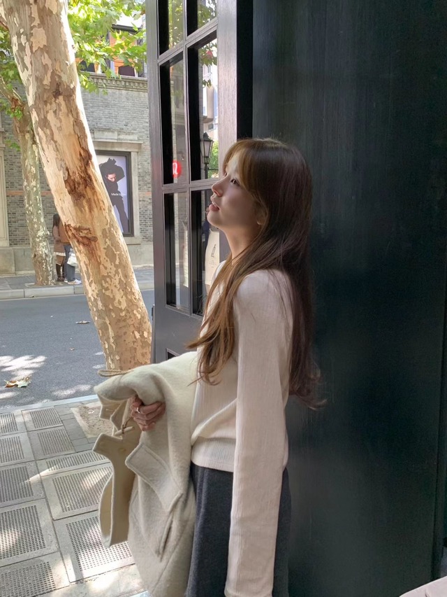 (OUNCE)pleats  boatneck long tee / 2color