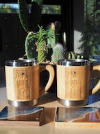 Bamboo stainless mug(palm)