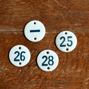 Number Plate / ナンバープレート〈 ルームナンバー・席札・店舗什器・アンティーク・ヴィンテージ 〉114033