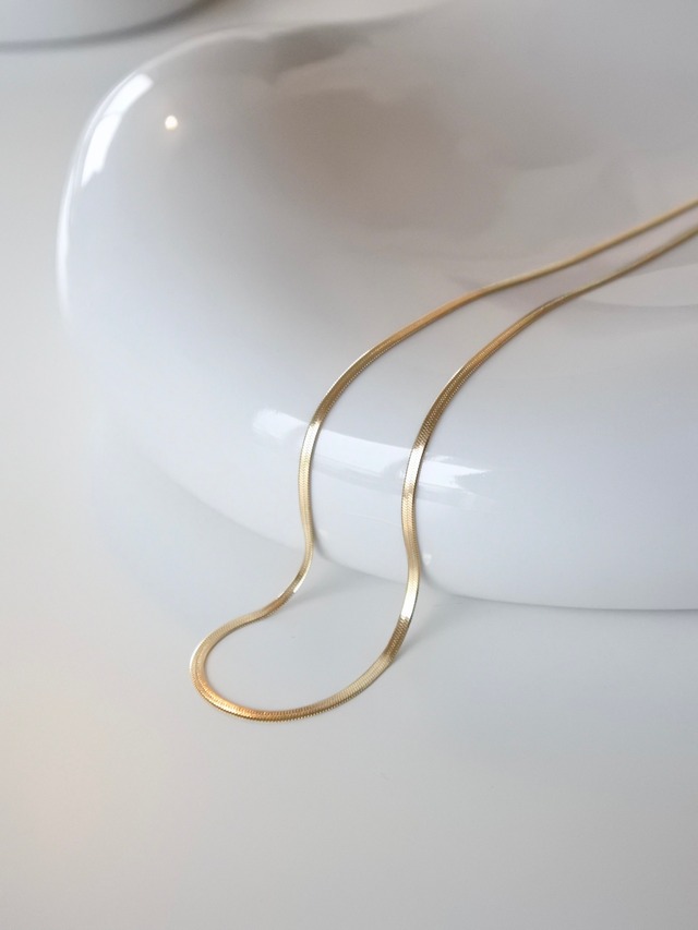 narrow snake chain necklace