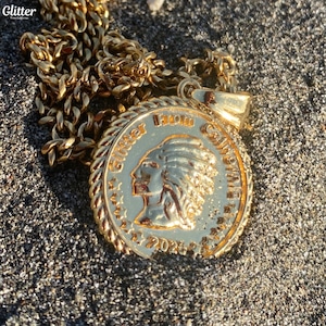 Glitter Indian Coin Pendant