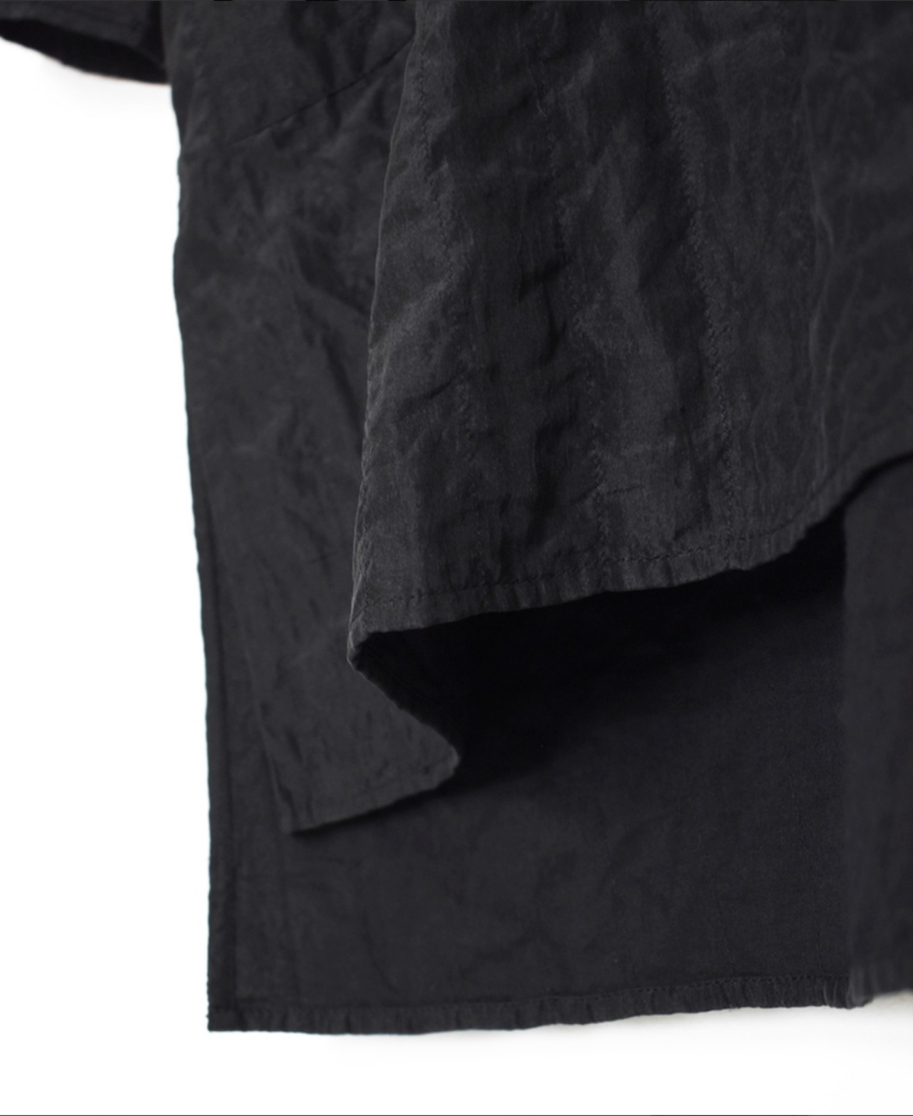 maison de soil (メゾンドソイル) シルク 薄キルティング バンドカラーシャツジャケット STITCHED BANGALORE SILK PLAIN BANDED COLLAR SHIRT