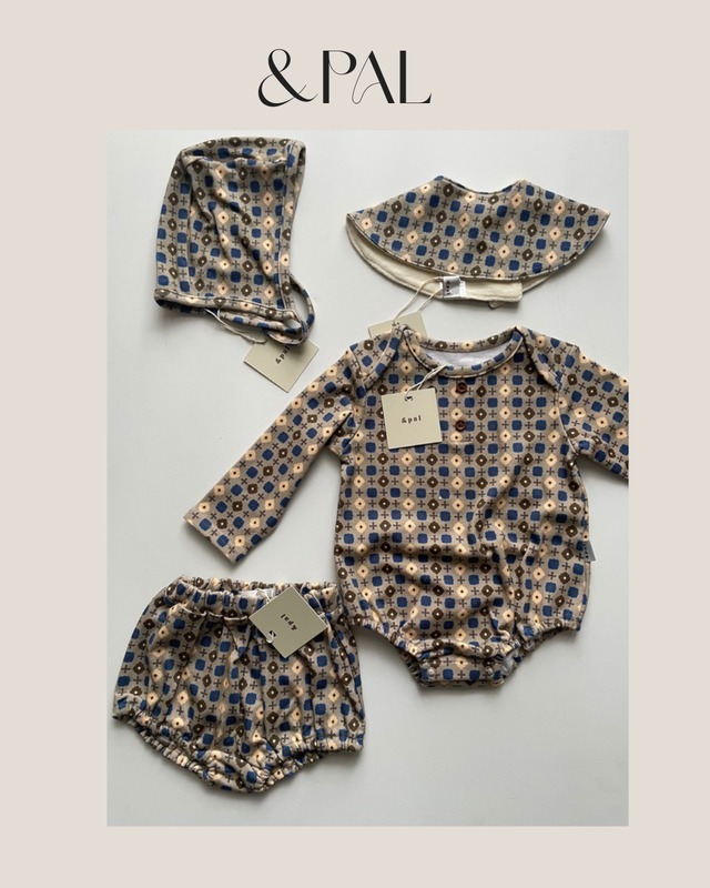 即納andpal &pal アンドパル geometric pattern rompers / 2col