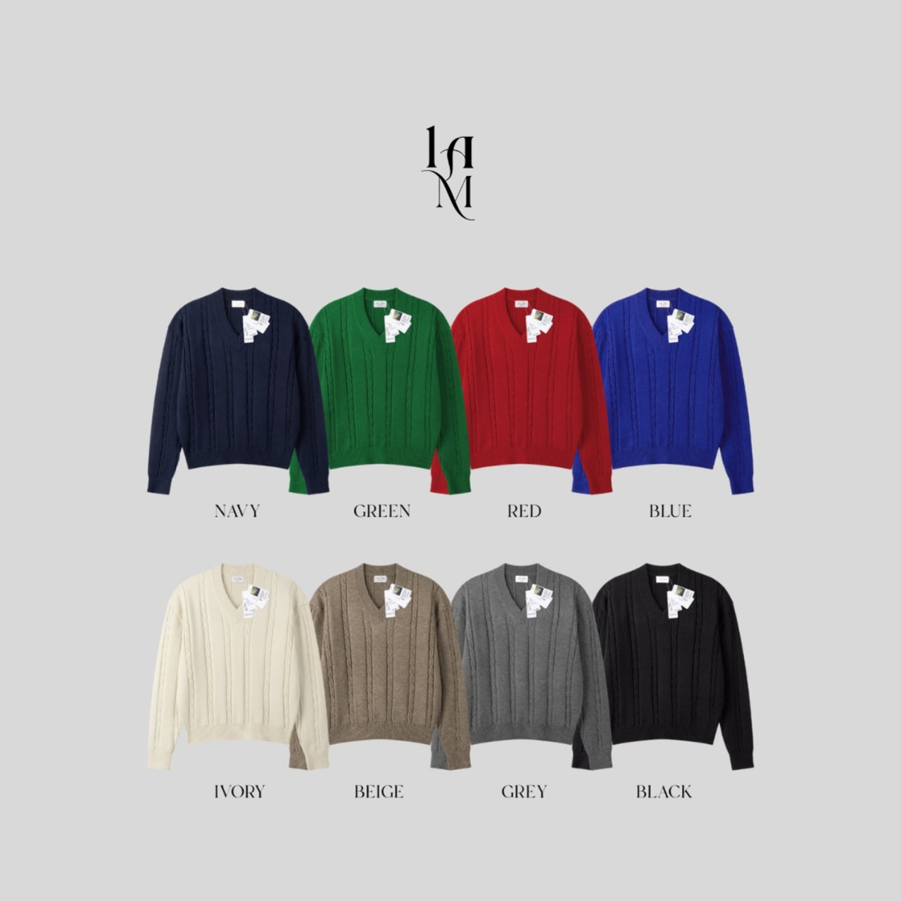 Standard Twist Vneck knit(8color) - 2