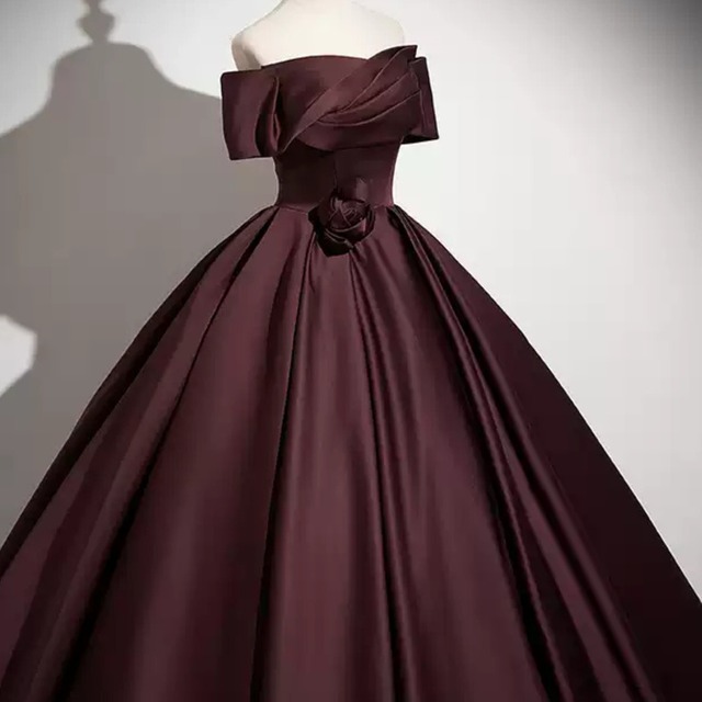 オフショルダーシンプルプリンセスドレス CL0054