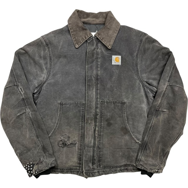 《M》Carhartt カーハート トラディショナルジャケット 短丈 フェード 襟コーデュロイ ブラック no.10574