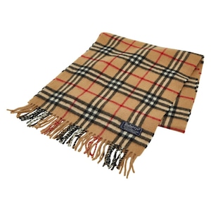 バーバリー ノバチェック マフラー ブラウン カシミヤ レディース BURBERRY 【中古】