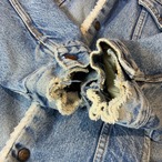 80s〜90s USA製　Levi’s ボアデニムジャケット　ミドル丈　ブルー　L リーバイス