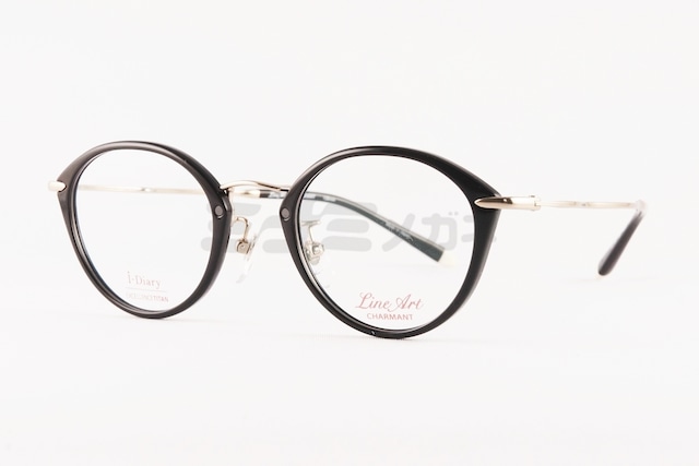 Line Art メガネ Solo XL11307 BK ボストン コンビネーション ソロ CHARMANT シャルマン ラインアート 鯖江 日本製 正規品-2枚目
