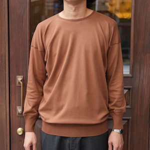 Olde Homesteader (オールドホームステッダー)"Crew Neck Longsleeve / Interlock" -FRENCH BROWN-