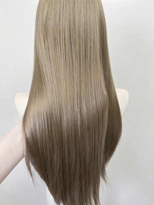 Premium - Café Latte Brown Long Wig  / 小型レースフロント / ヘアクリッププレゼント♥【商品番号2041】