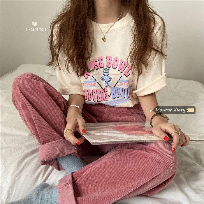 シャツ スタイルTシャツ スプリングルーズトップス 春物 モンロー43709554302