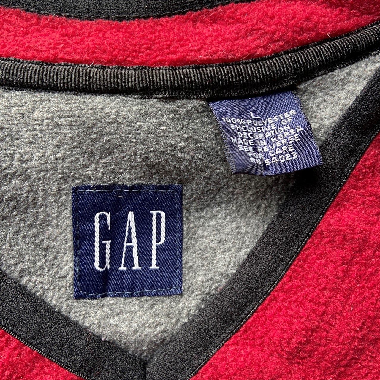 00年代 OLD GAP オールドギャップ Vネック フリースプルオーバー 