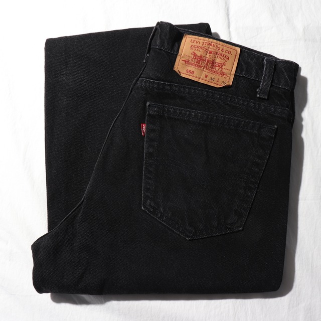 極美品 34×32 Levi’s 550 USA 93年 サルファーブラック デニムパンツ リーバイス
