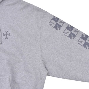 【VETEMENTS】EMBROIDERED BIKER CROSS SLEEVES ZIP-UP H