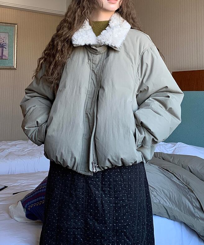 みてみて80s90s★CATブラウンダックキルティング中綿ジャケット bazzstore_1134510329678