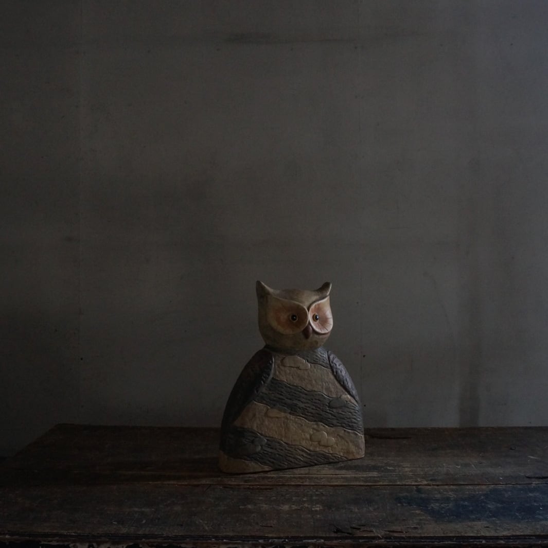 古い陶器フクロウの置物 | Konishi Koffee web shop