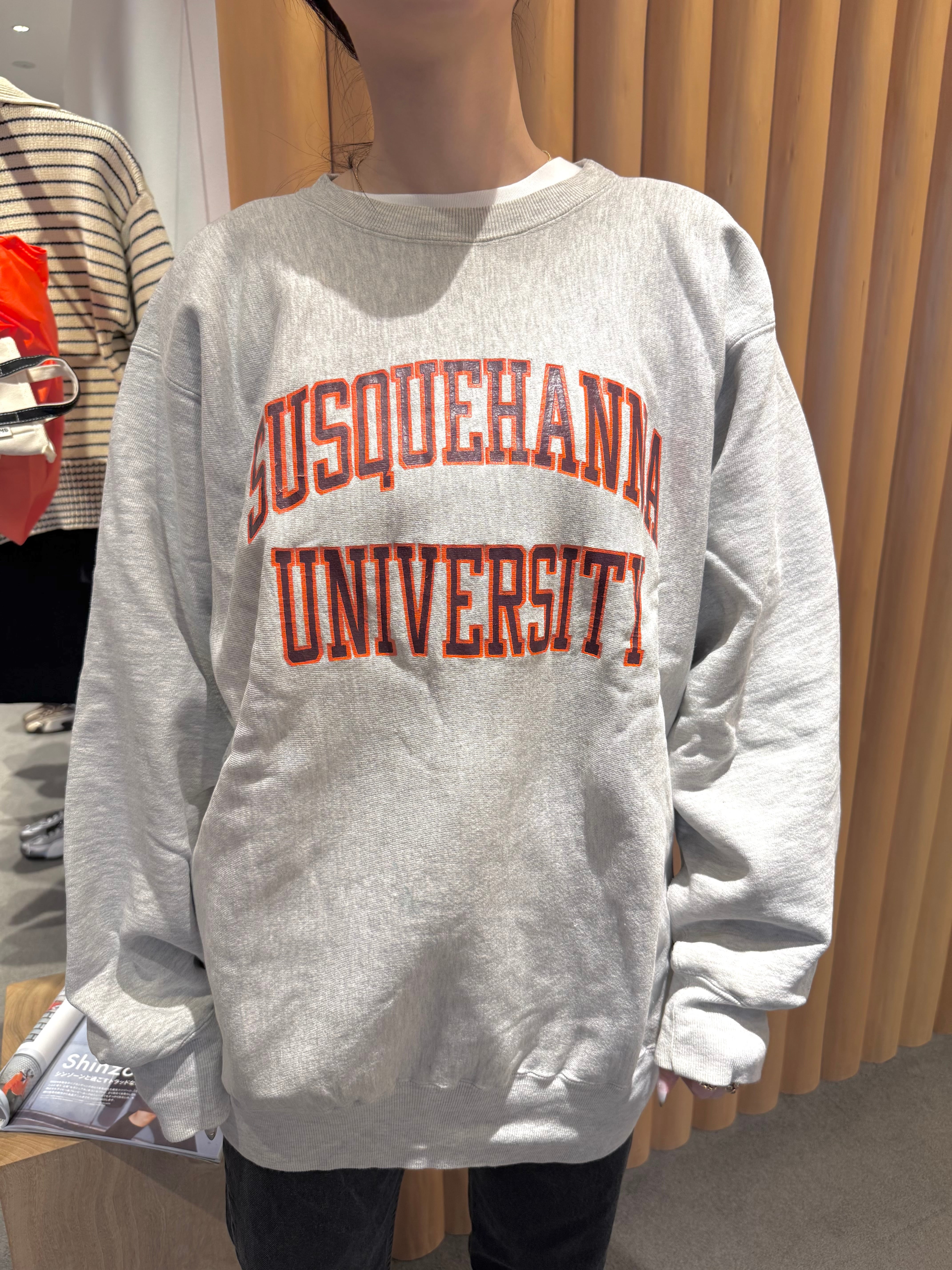 CU3-2 USED SWEAT "SUSQUEHANNA"-GREY-✳︎