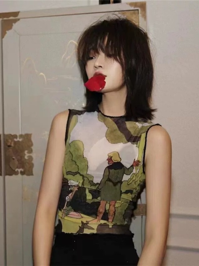 cool elastic yarn vest