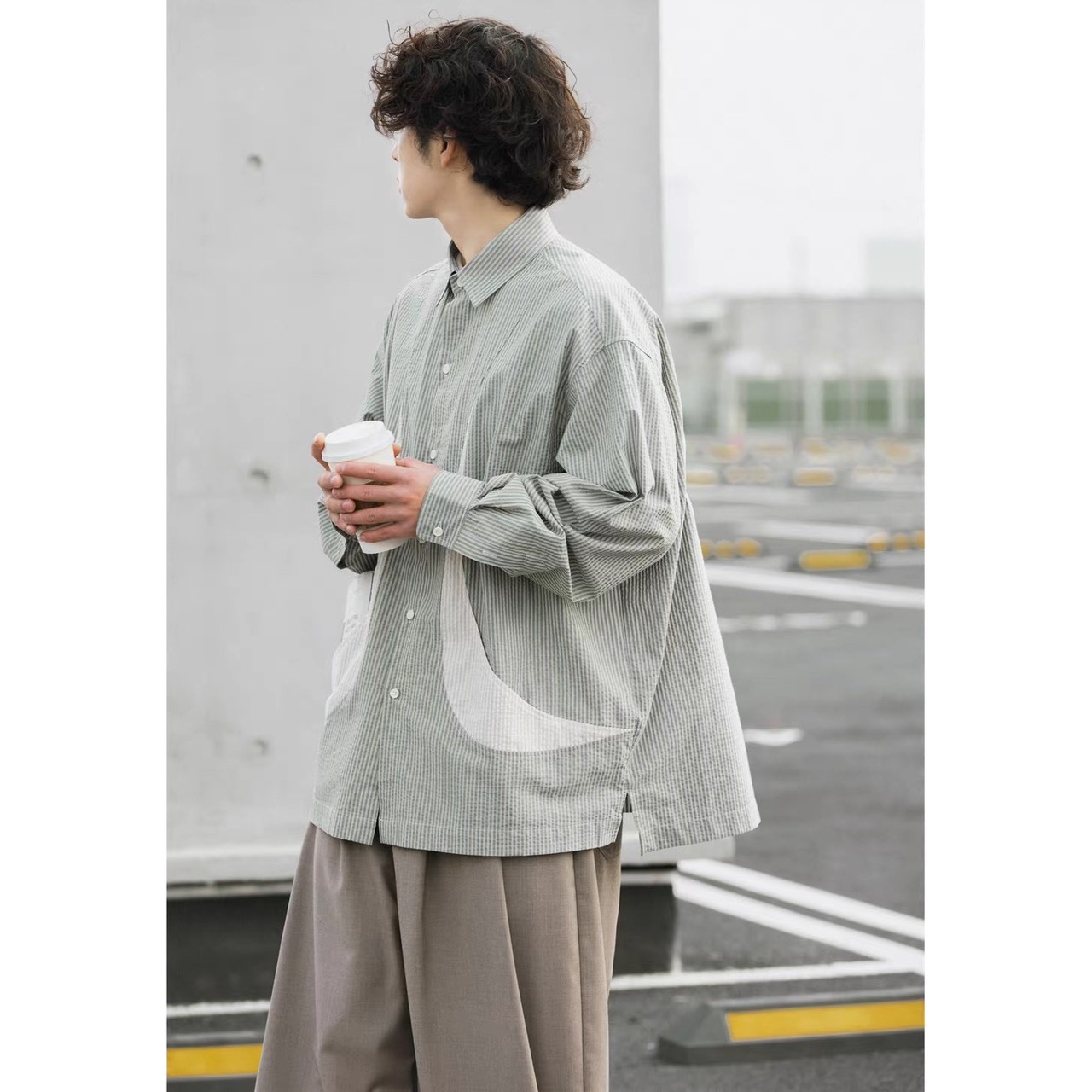 Striped big pocket shirt 1512 - 12