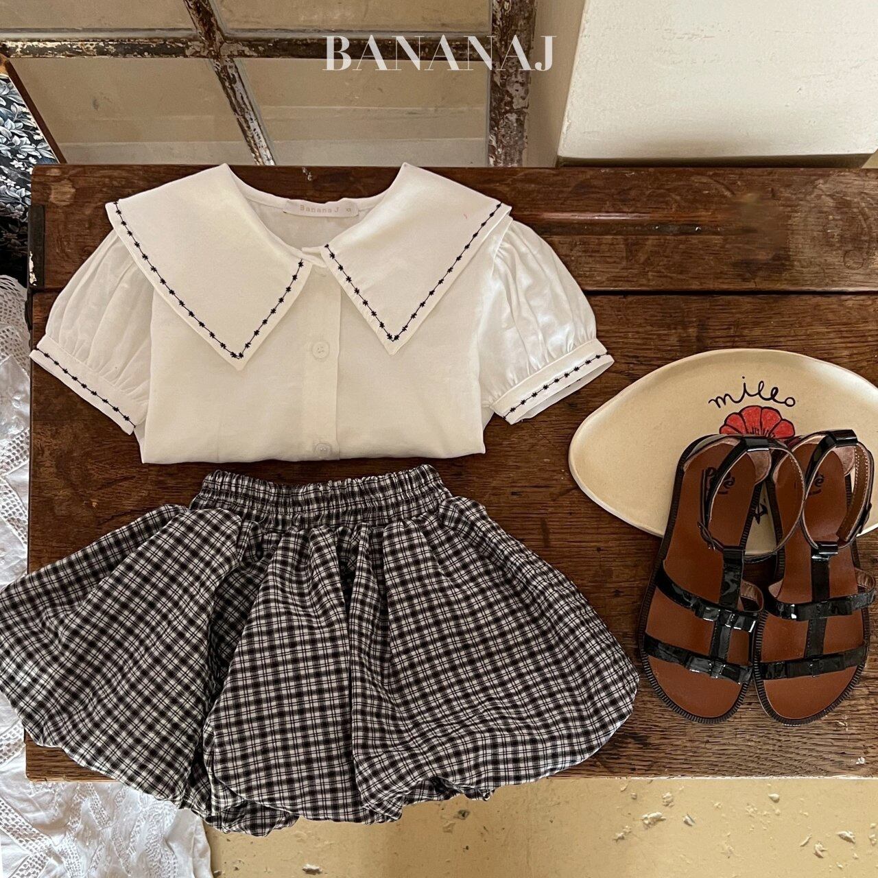 «sold out»«ジュニアサイズあり»«Banana J» キャンドルブラウス 2colors