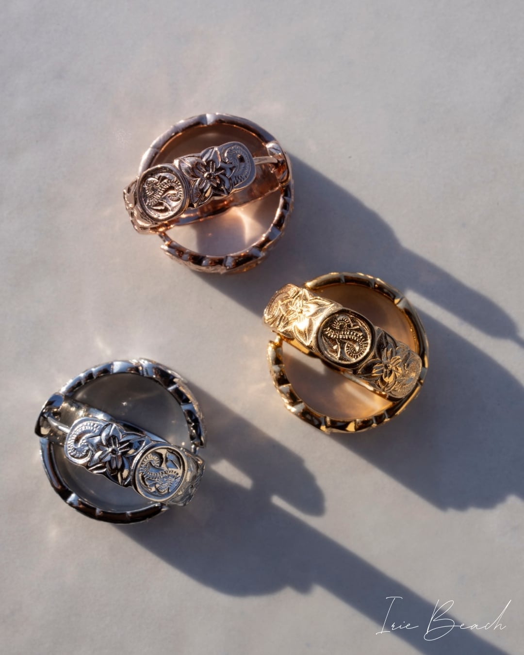 cutout coin hoop pierce