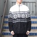 USA VINTAGE STRONG PATTERNED DESIGN FLEECE ZIP UP JACKET/アメリカ古着柄デザインフリースジップアップジャケット