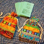 お手製 龍体文字カード68枚+予備カード2枚 計70枚 巾着ケース付き 古代文字 神代文字 オラクルカード ソフトケース付き