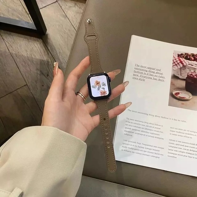 【HOT】ブラウンレザーApple Watch バンド