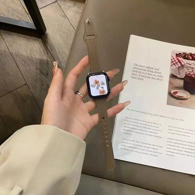 【HOT】ブラウンレザーApple Watch バンド