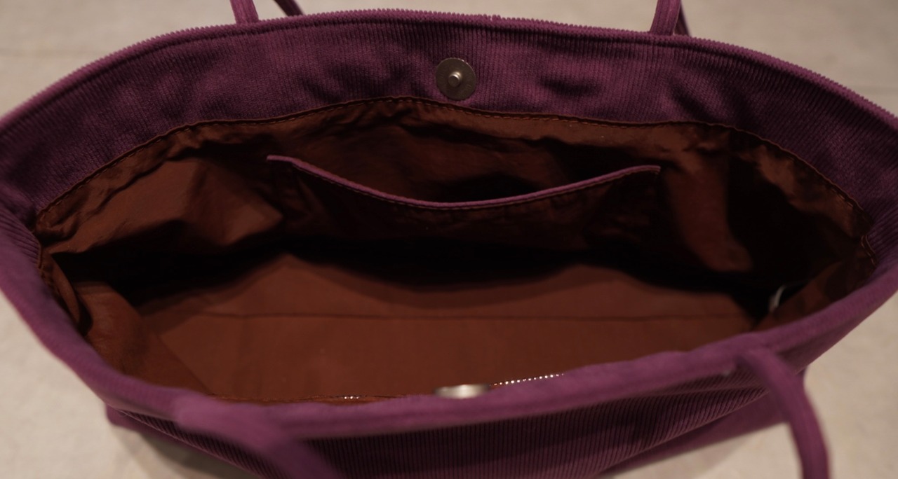 bi-color lonio corduroy shoulder Bag 3pocket／3color